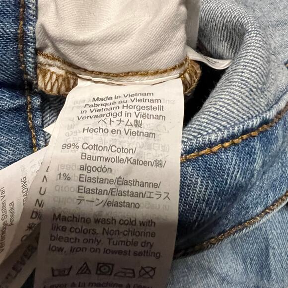 Madewell Jeans Womens 27 Perfect Vintage Distressed Raw Hem High Rise Pants - Picture 7 of 12